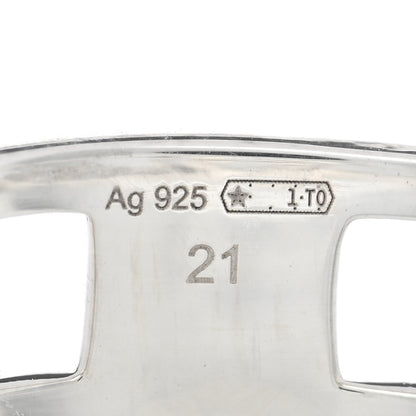 Gucci Sterling Silver 6mm Interlocking G Open Band Ring 61 9.5 4 of 4