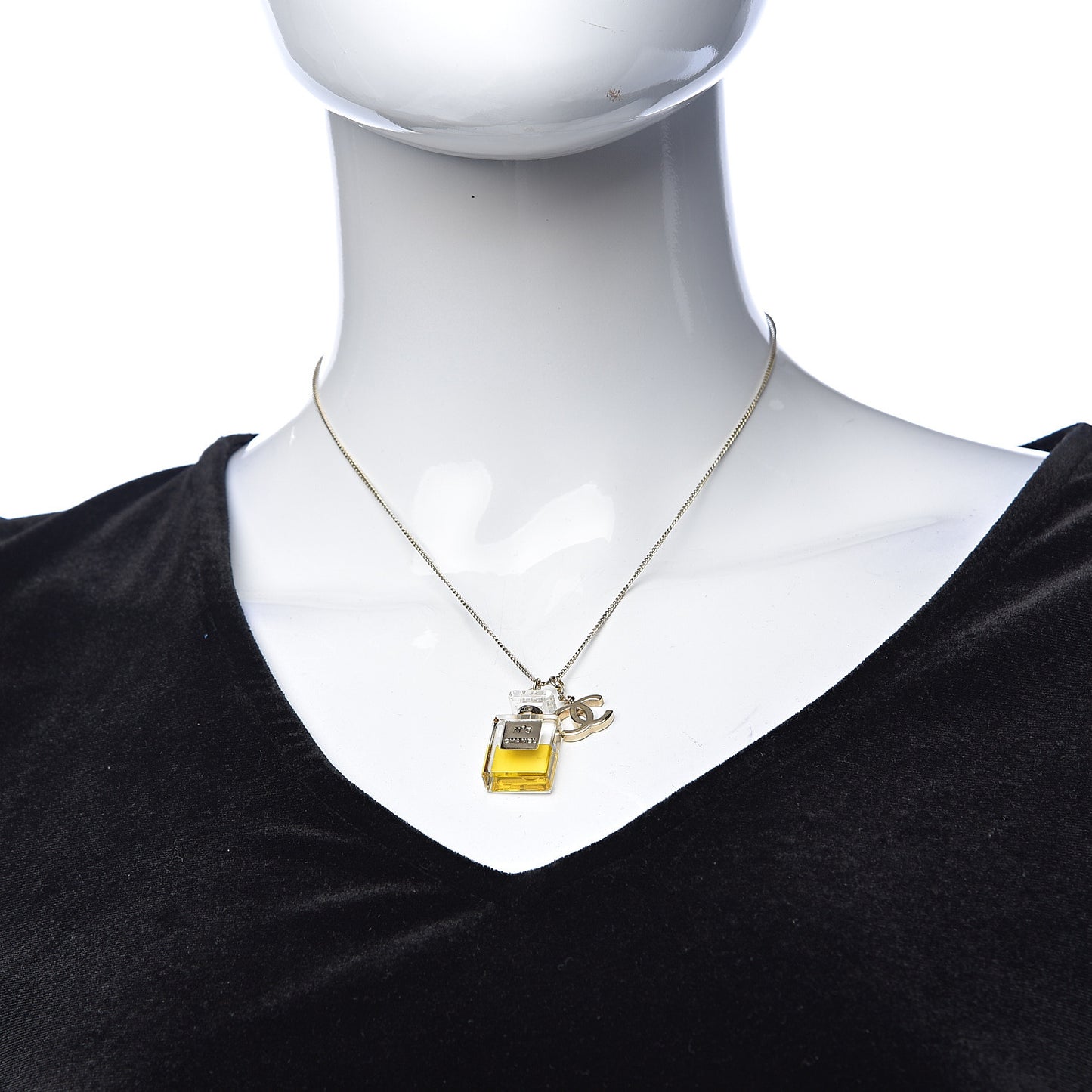 Resin Perfume Bottle CC Necklace
