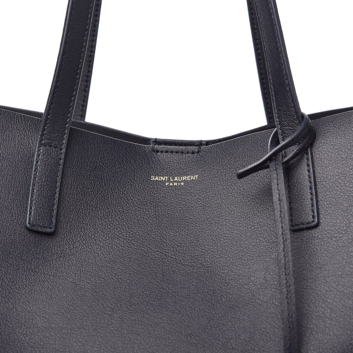 Saint Laurent Calfskin Large Shopping Tote Deep Marine 8 of 8