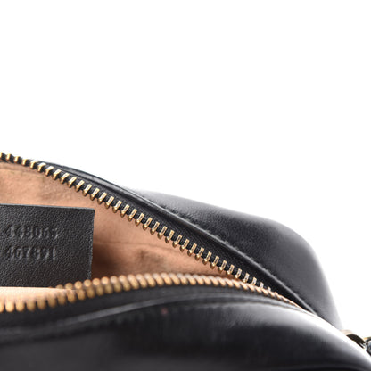 Gucci Calfskin Matelasse Mini GG Marmont Chain Shoulder Bag Black 12 of 13
