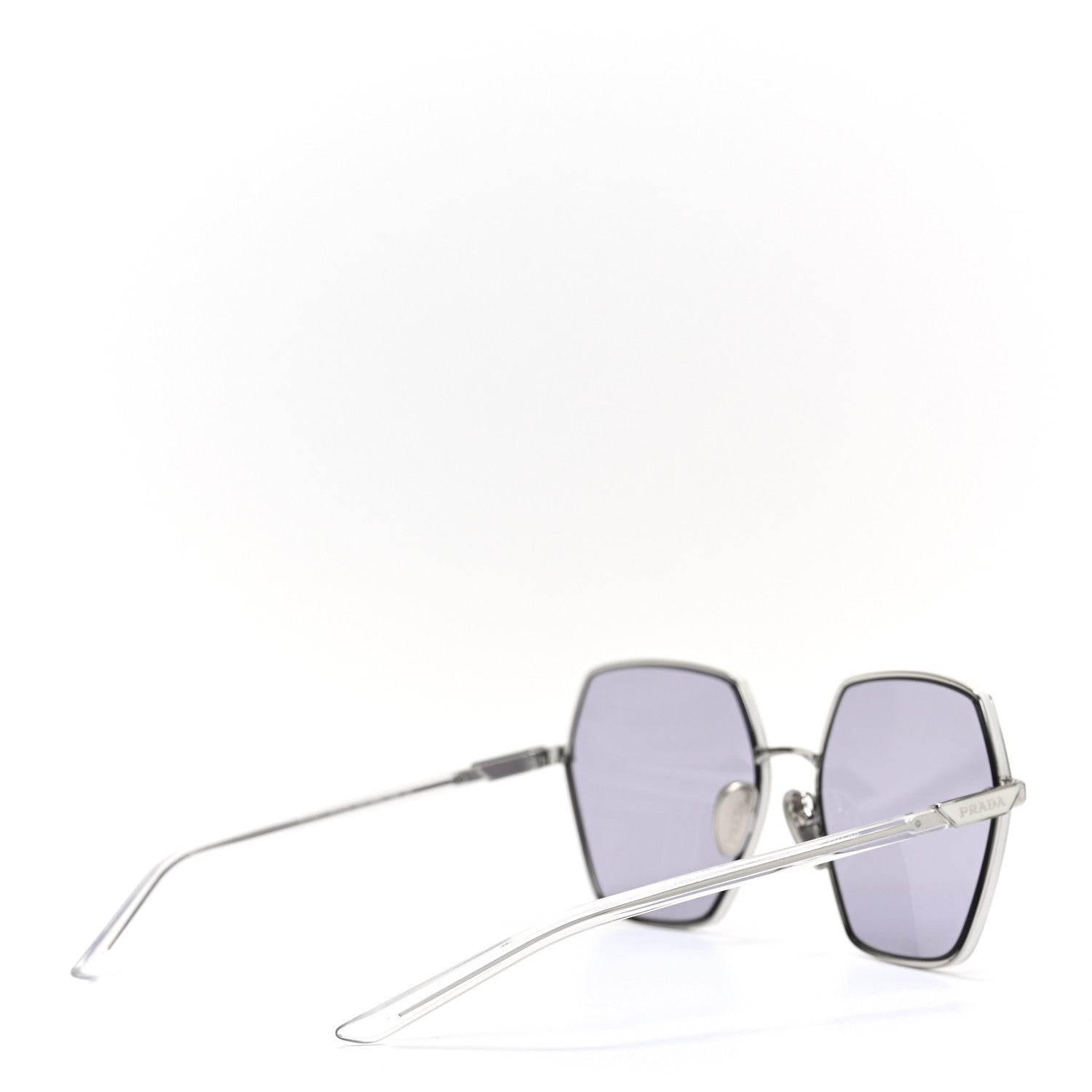 Prada Geometric Sunglasses PR 56YS Silver White 4 of 6