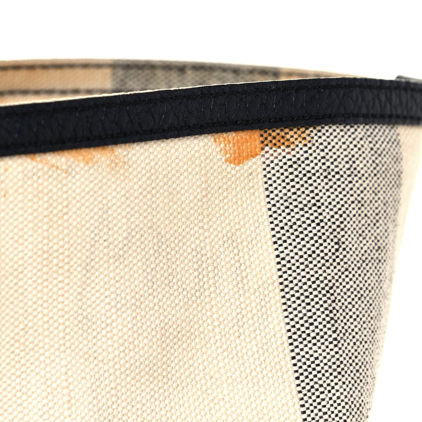 Coated Canvas Mega Check Sketchbook Reversible Tote White Black