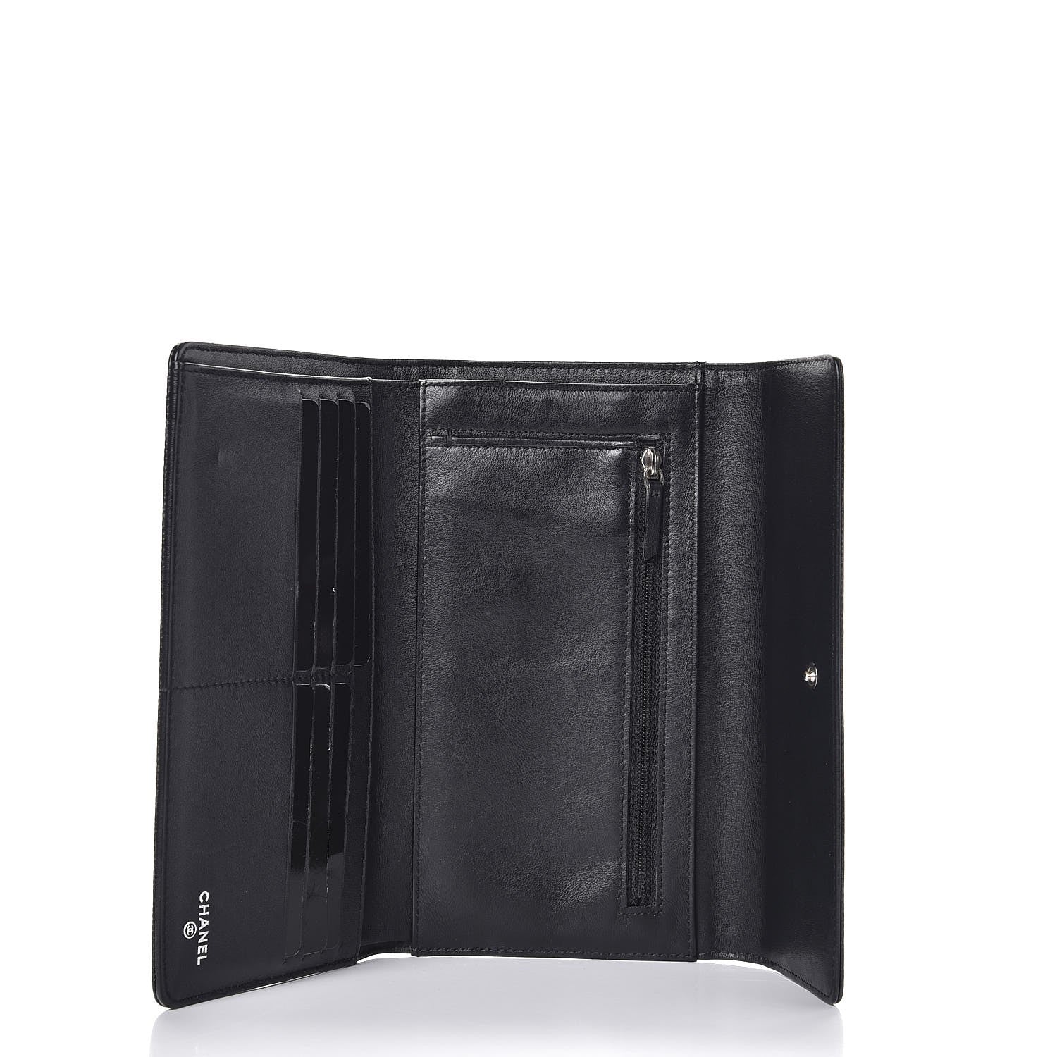 Chanel Caviar Timeless CC Flap Wallet Black 5 of 9