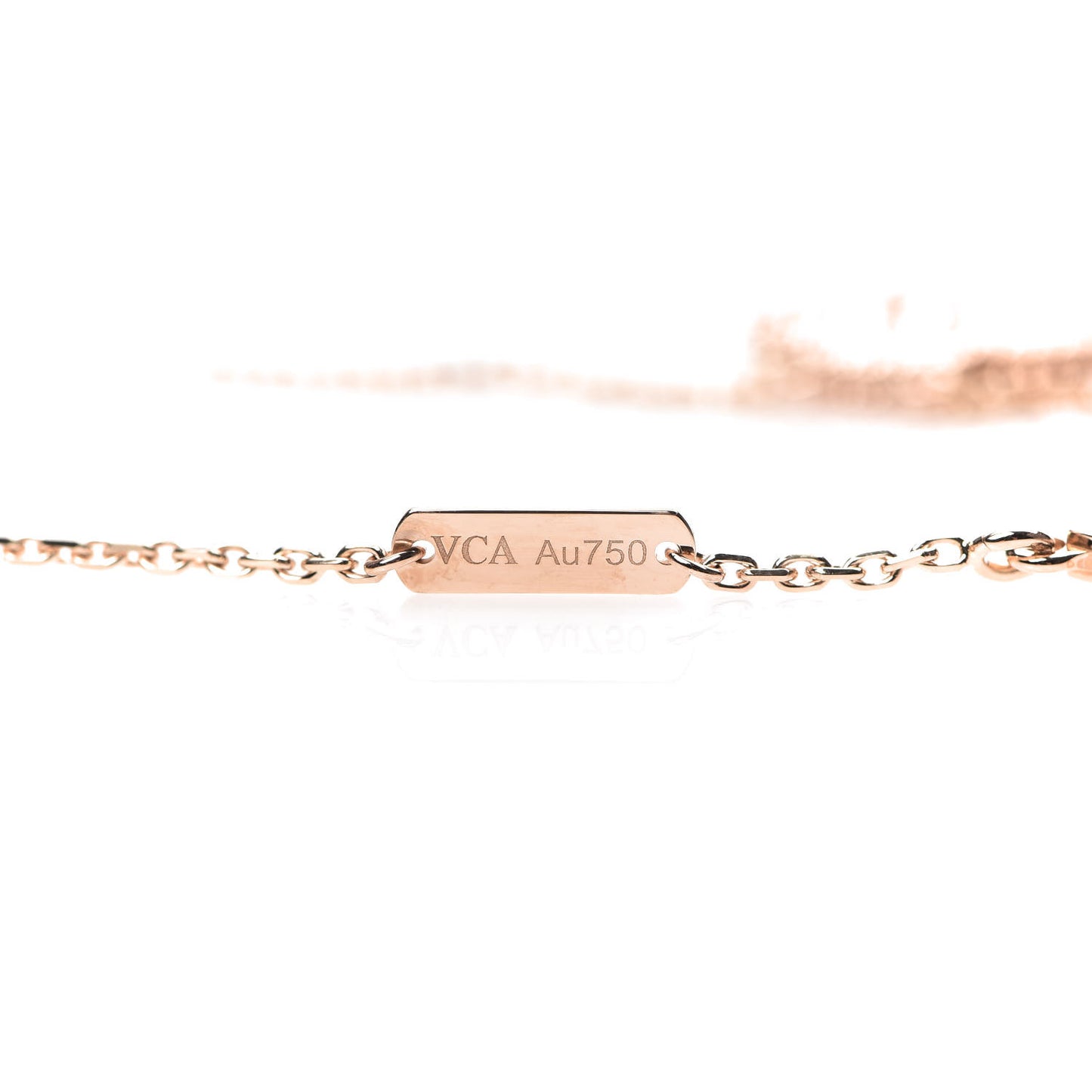 18K Rose Gold Vintage Alhambra Pendant Necklace