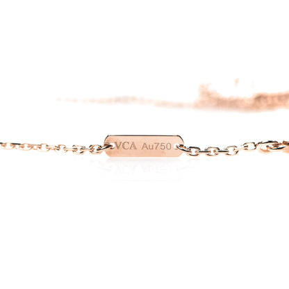 Van Cleef & Arpels 18K Rose Gold Vintage Alhambra Pendant Necklace 4 of 6
