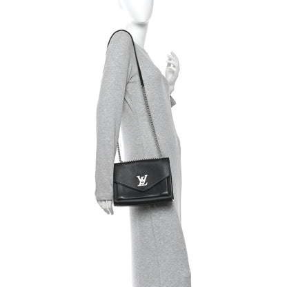 Louis Vuitton Soft Calfskin My Lockme Chain Bag BB Black 2 of 16