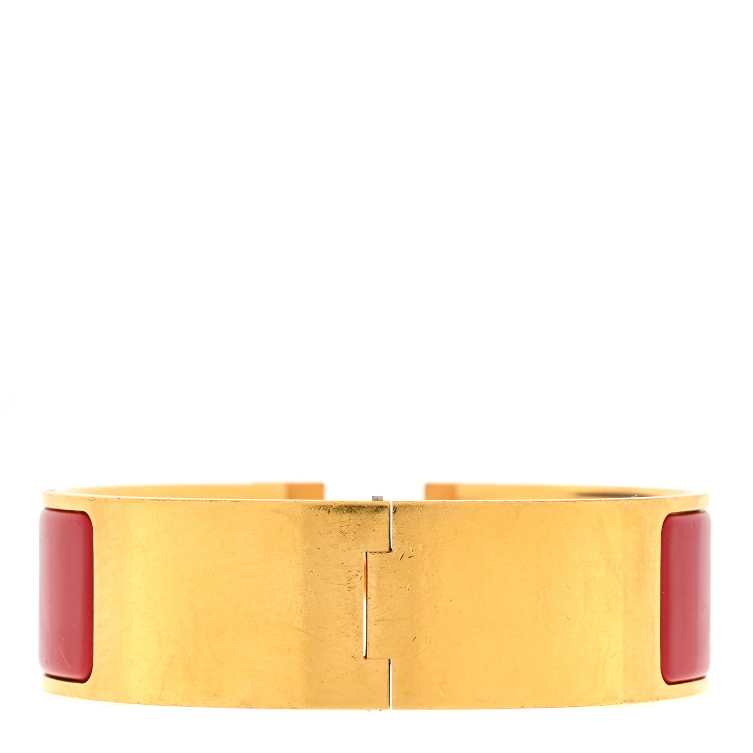 Hermes Enamel Wide Clic Clac H Bracelet PM Red 2 of 3