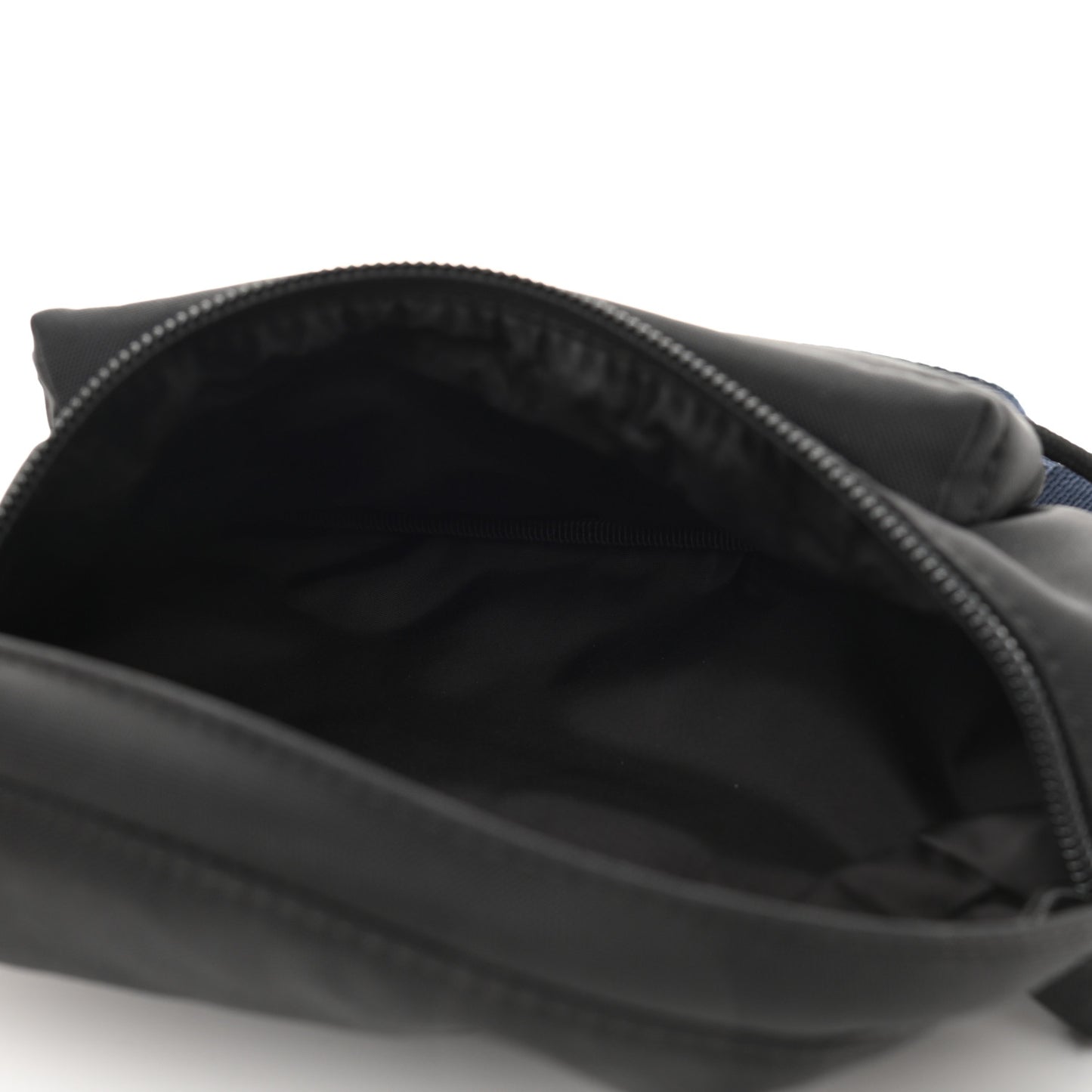 Sport Nylon Logo Embroidered Wheel Belt Bag Black White