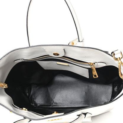 Prada Saffiano Cuir Front Pocket Tote Talco 4 of 4