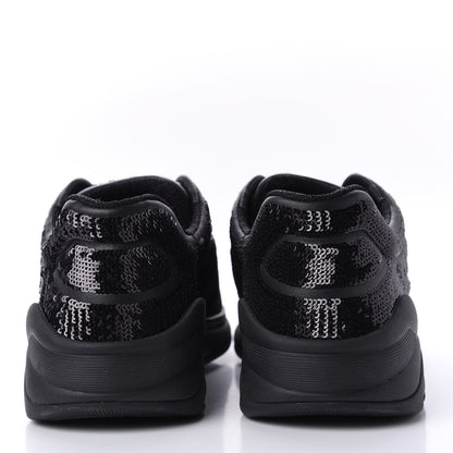 Chanel Sequin CC Sneakers 38.5 Black 7 of 10