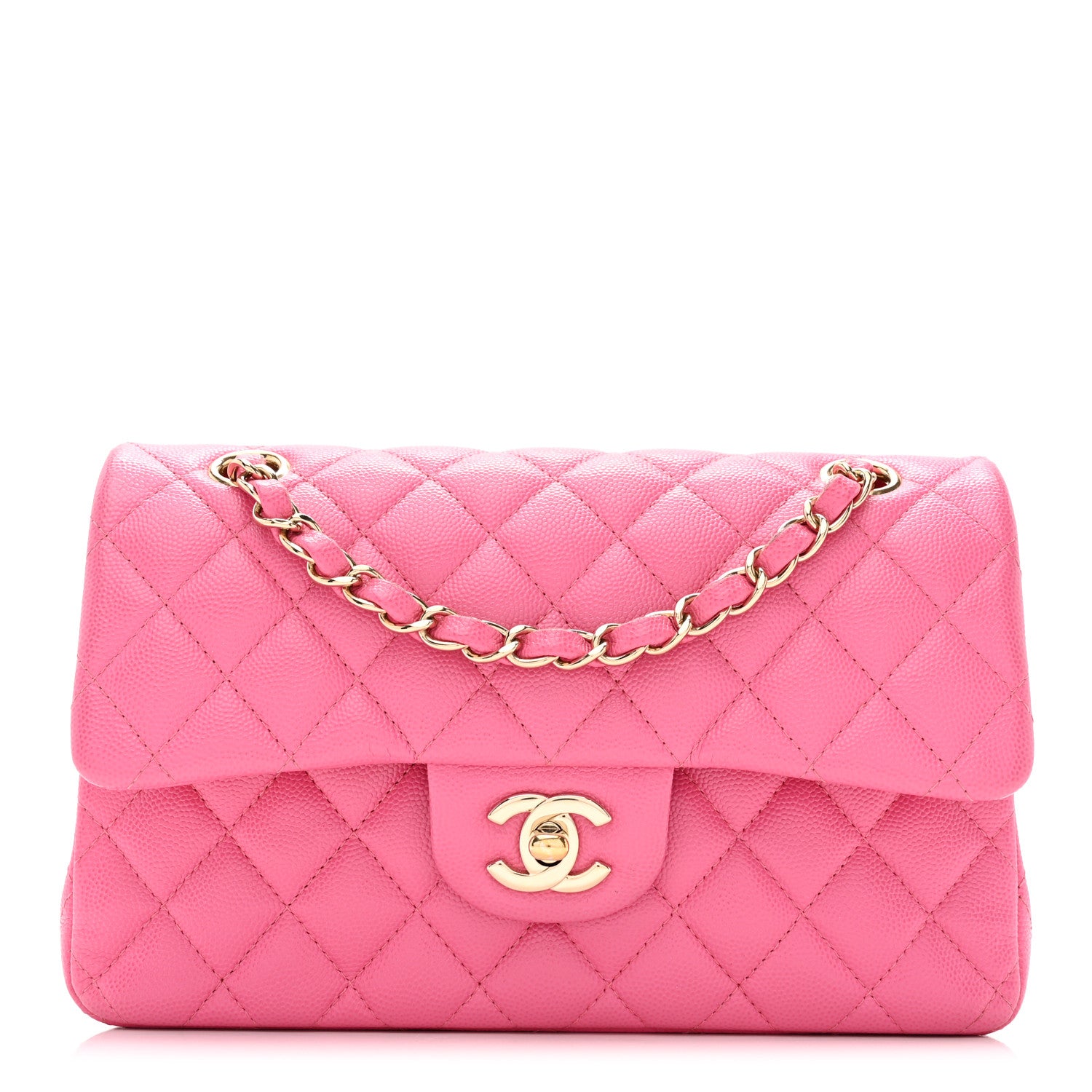 Chanel Caviar Quilted Small Double Flap Pink 1 of 12