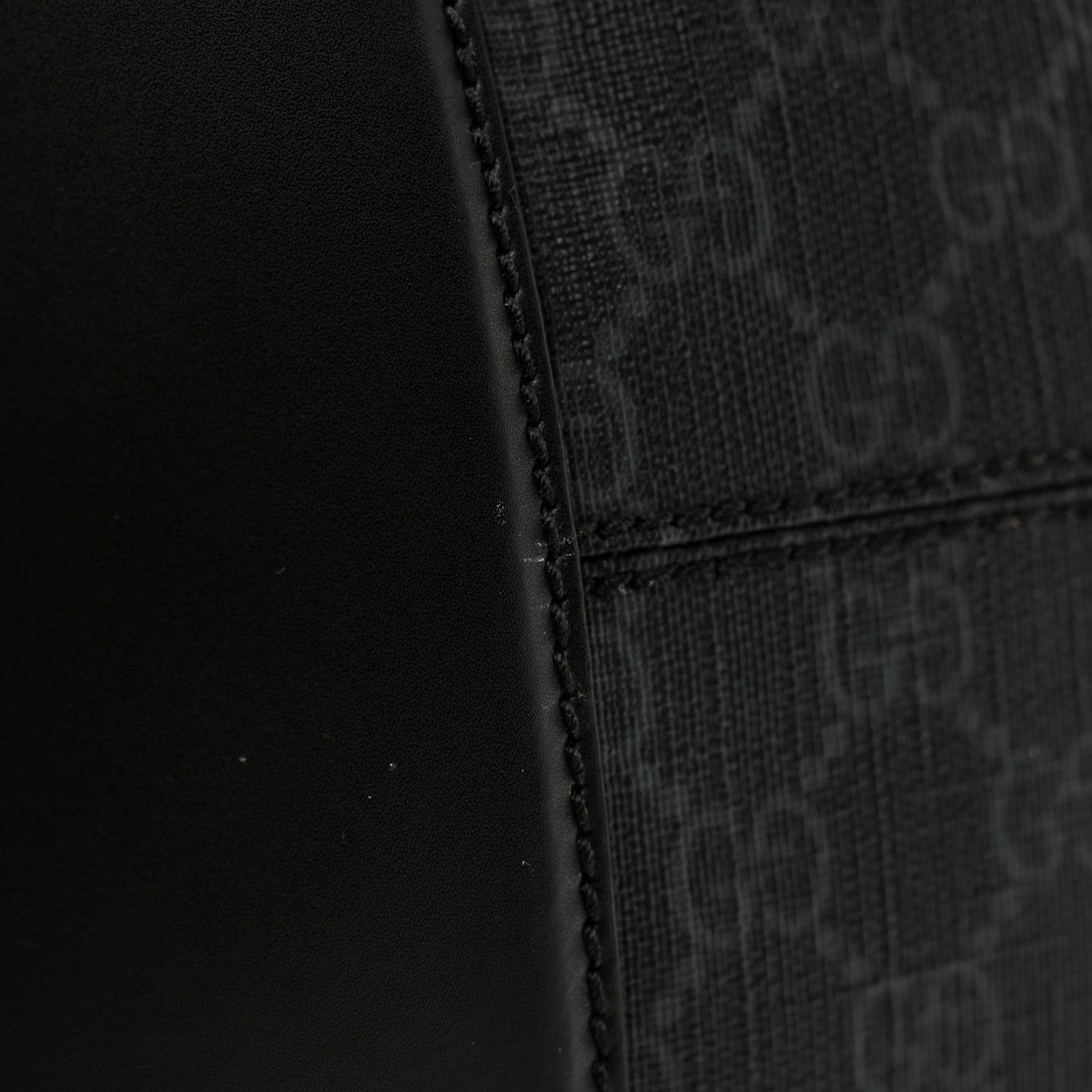 Gucci Soft GG Supreme Monogram Appia Calfskin Web Large Carry On Duffle Bag Black Grey 11 of 16
