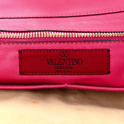Valentino Garavani Vitello Medium Rockstud All Over Tote Pop Fuxia 6 of 18