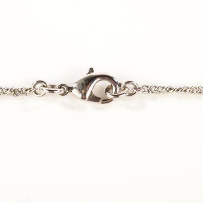 Chanel Crystal Timeless CC Necklace Silver 4 of 6