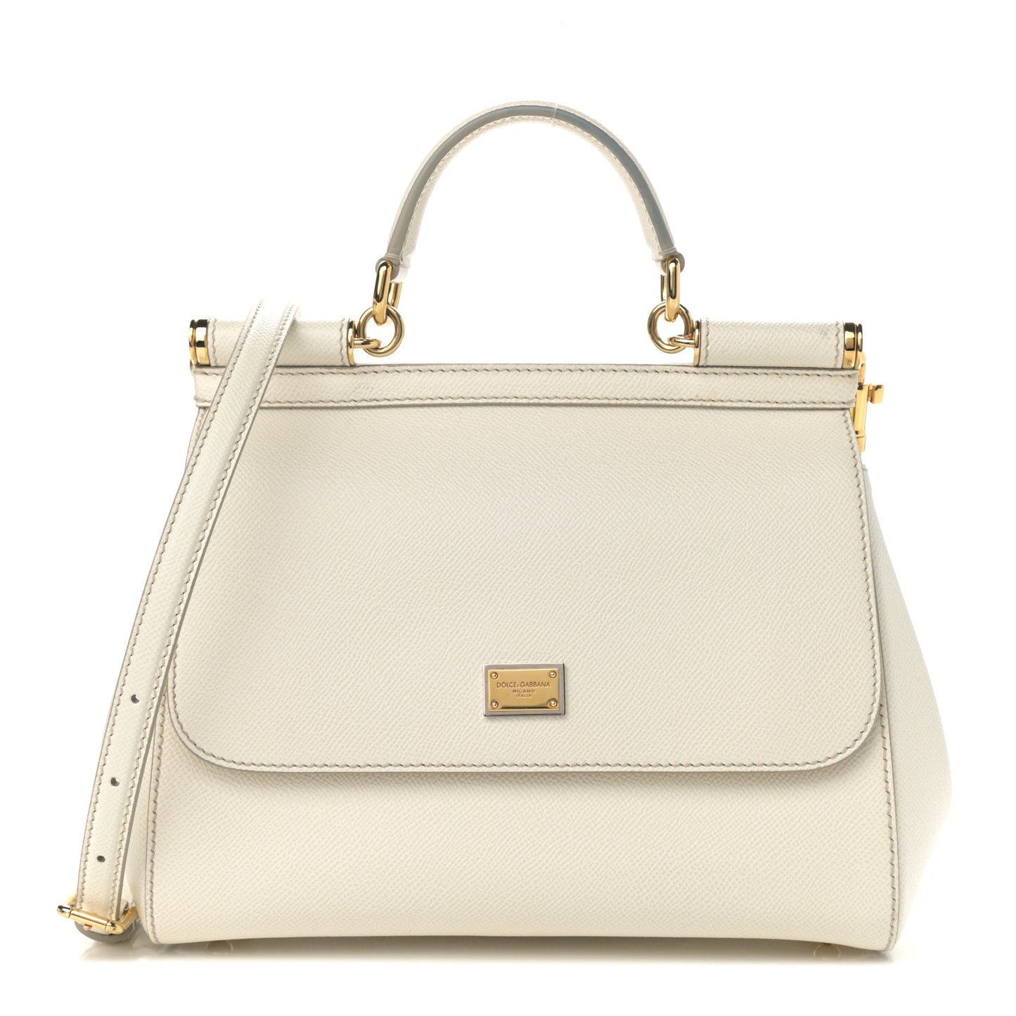 Dauphine Medium Miss Sicily Satchel White
