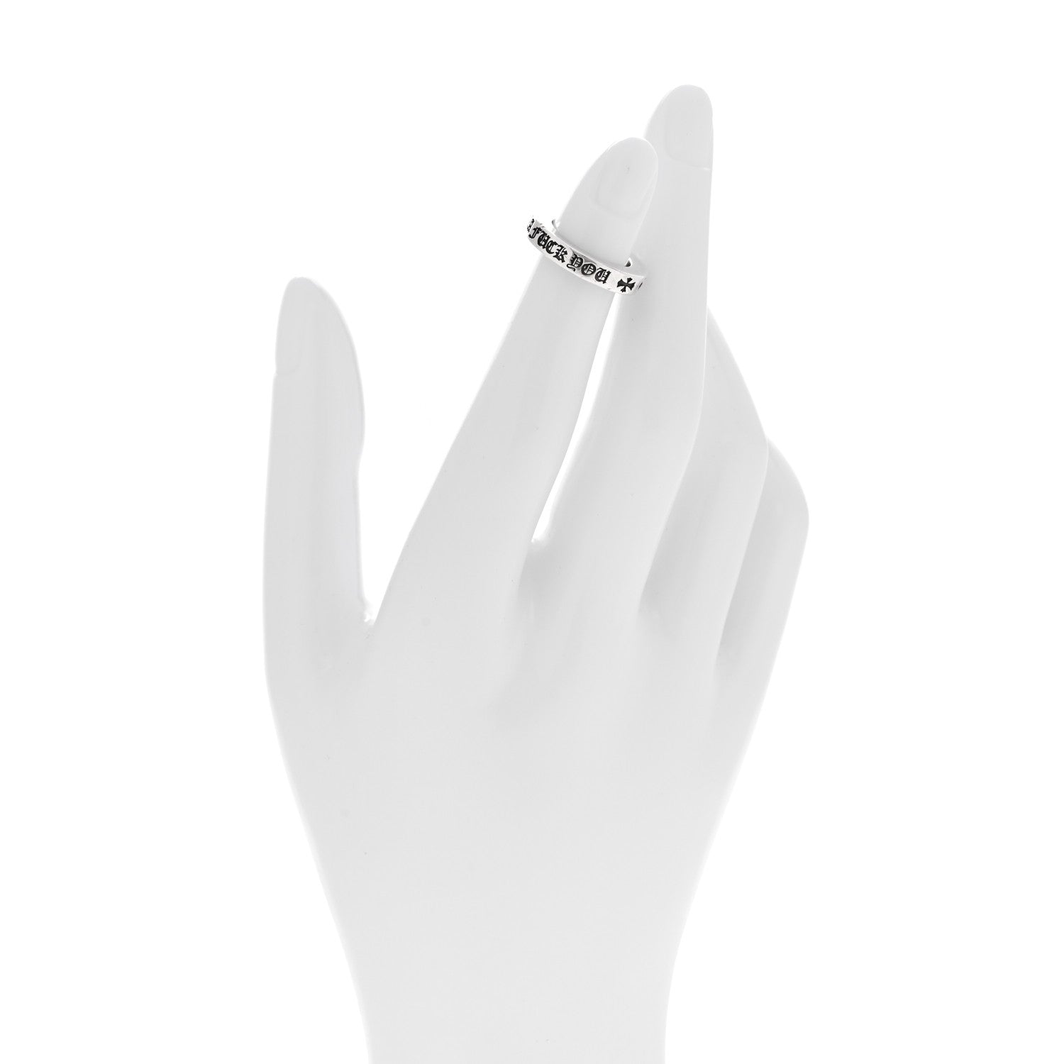 Chrome Hearts Sterling Silver CH LA Fck You Spacer Ring 41 2 2 of 5