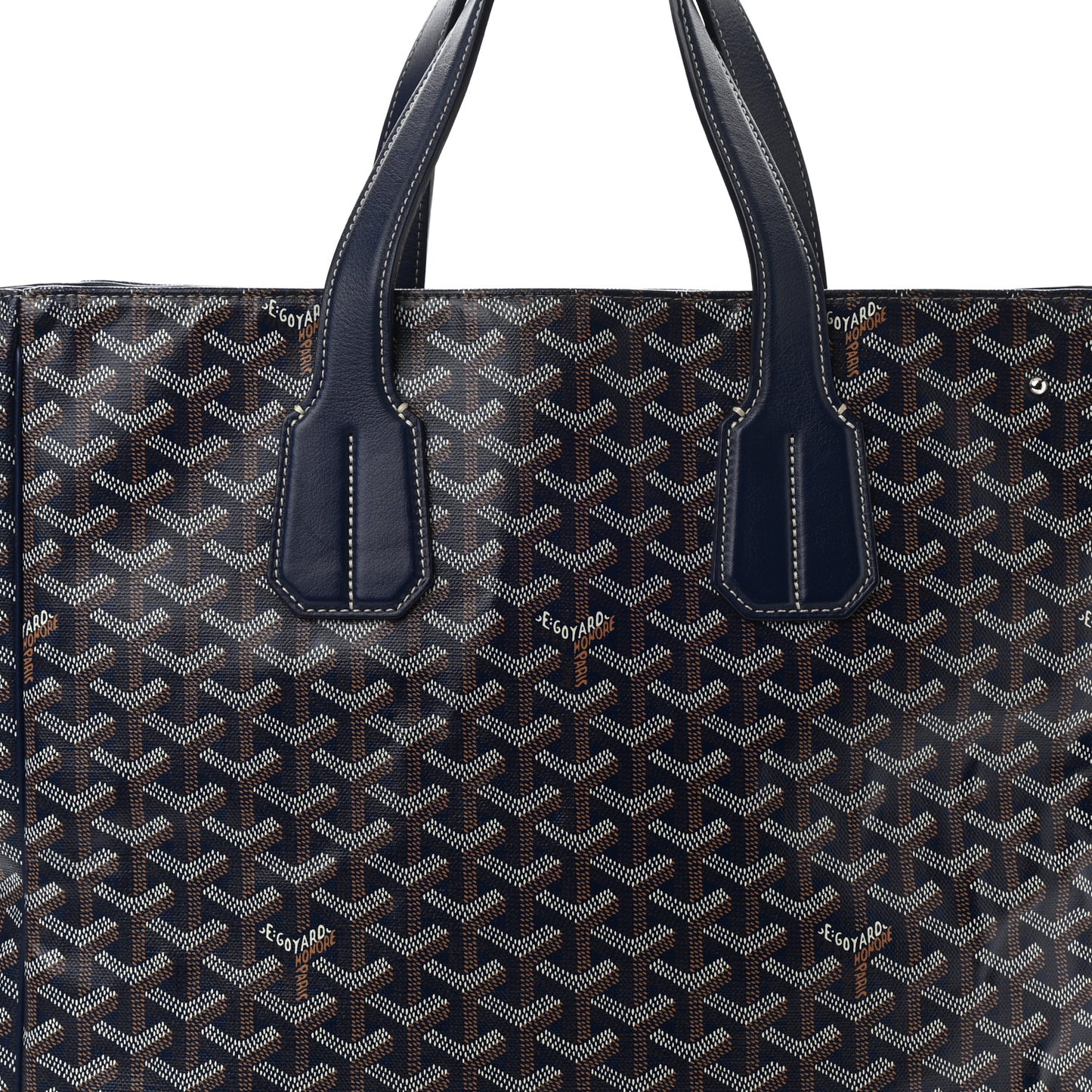 Goyardine Voltaire III Tote Navy