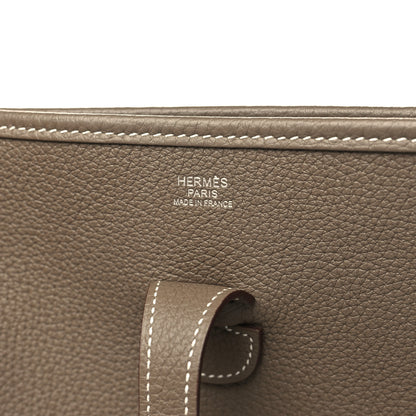 Hermes Taurillon Clemence Evelyne III PM Etoupe 6 of 10