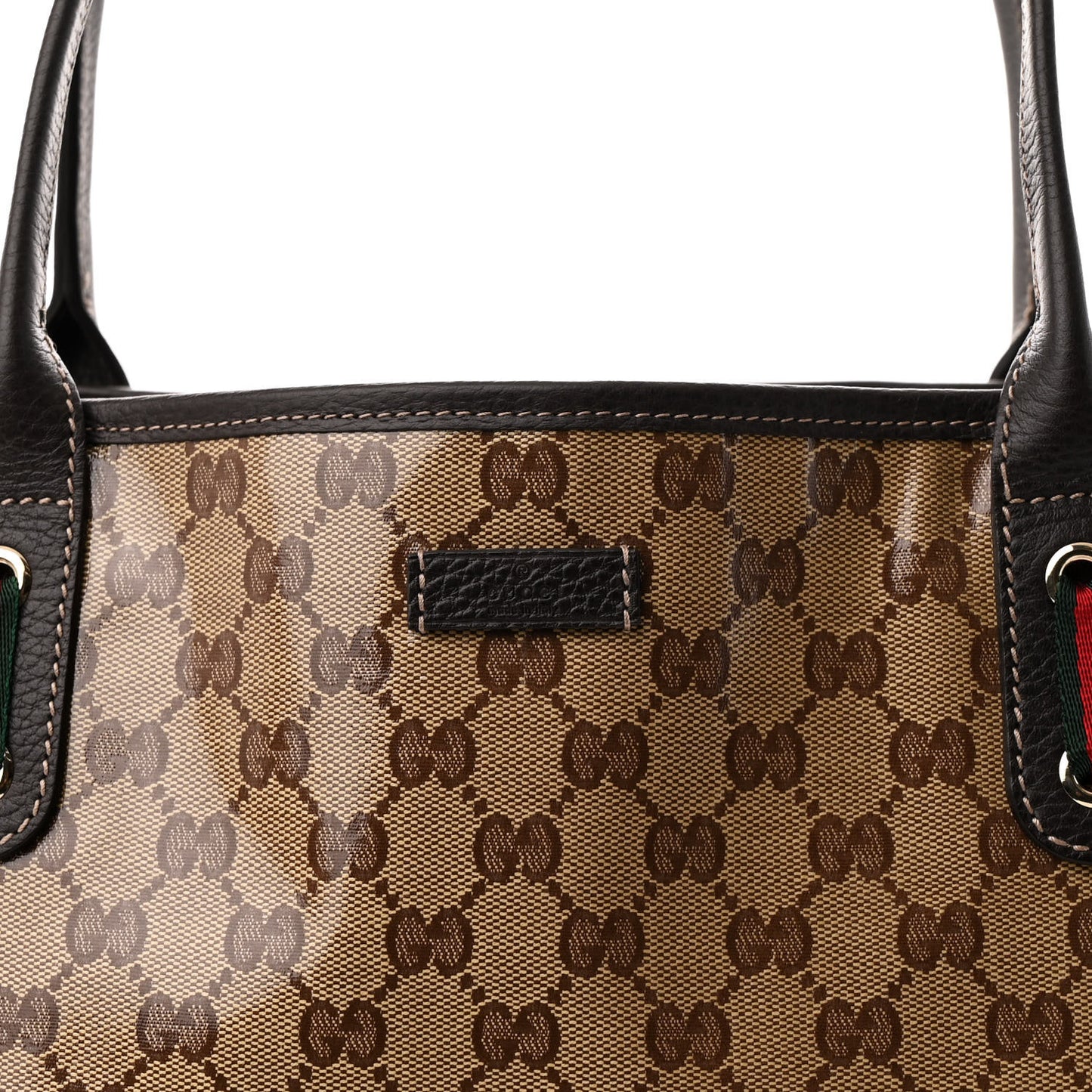 Crystal Monogram Large Princy Tote Dark Brown
