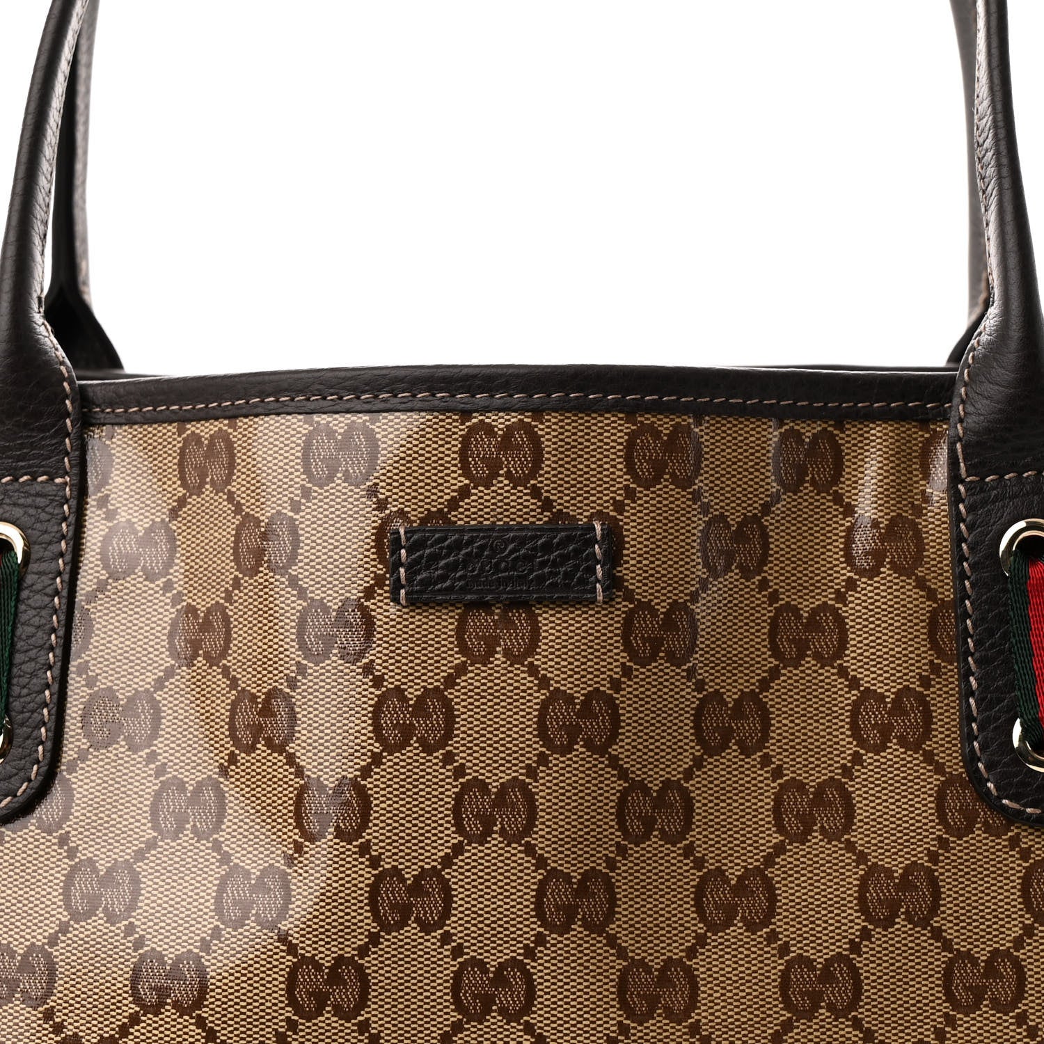 Gucci Crystal Monogram Large Princy Tote Dark Brown 8 of 10