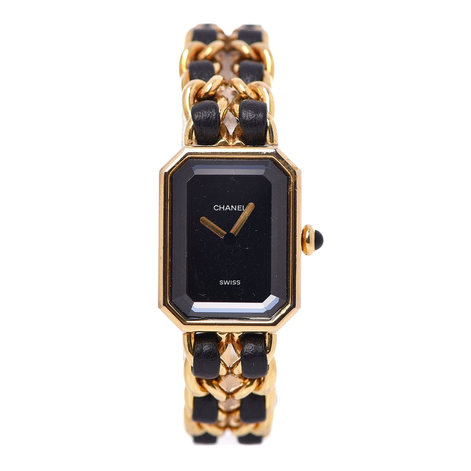 Chanel Stainless Steel Lambskin 20mm Chain Premiere Quartz Watch Gold L 1 of 7
