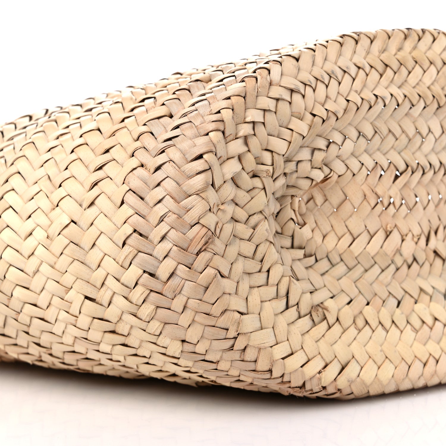 Celine Raffia Calfskin Triomphe Medium Panier Tan 7 of 11