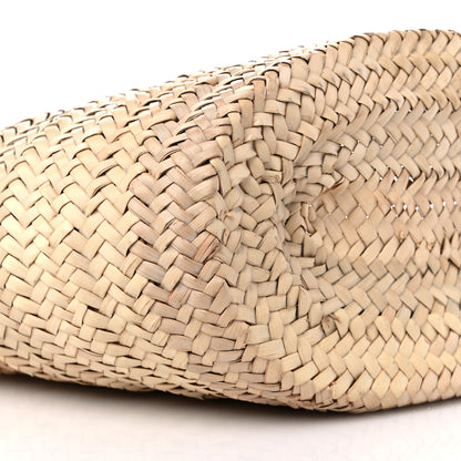 Celine Raffia Calfskin Triomphe Medium Panier Tan 7 of 11