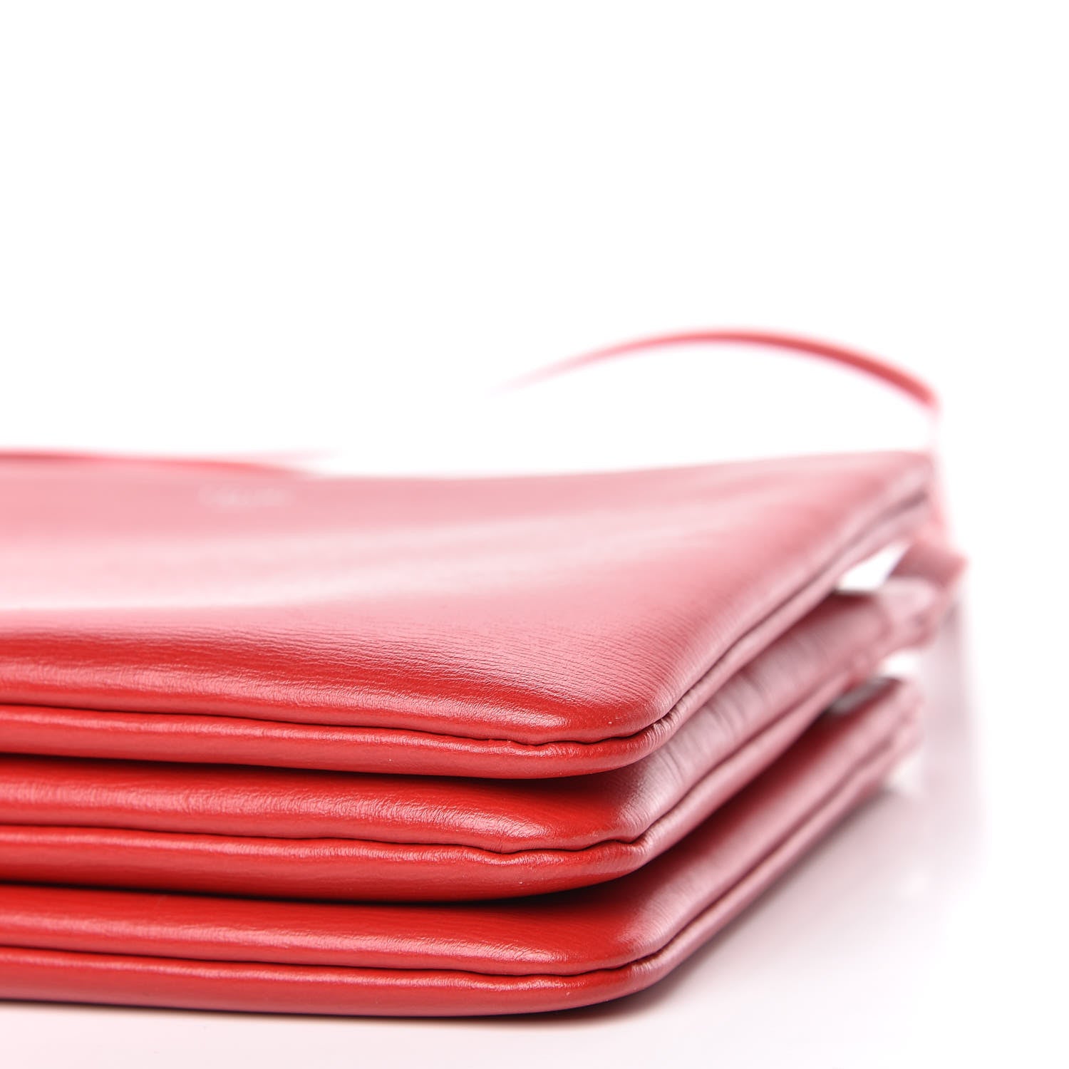 Celine Liege Calfskin Small Trio Crossbody Bag Pop Red 6 of 12