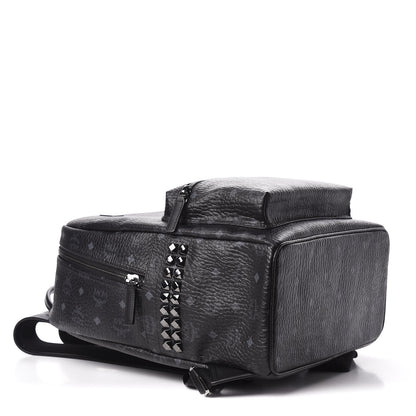 MCM Visetos Medium Side Studs Stark Backpack Black 3 of 9