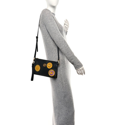 Versace Nappa La Medusa Lunar New Year Patches Crossbody Pouch Black 3 of 9