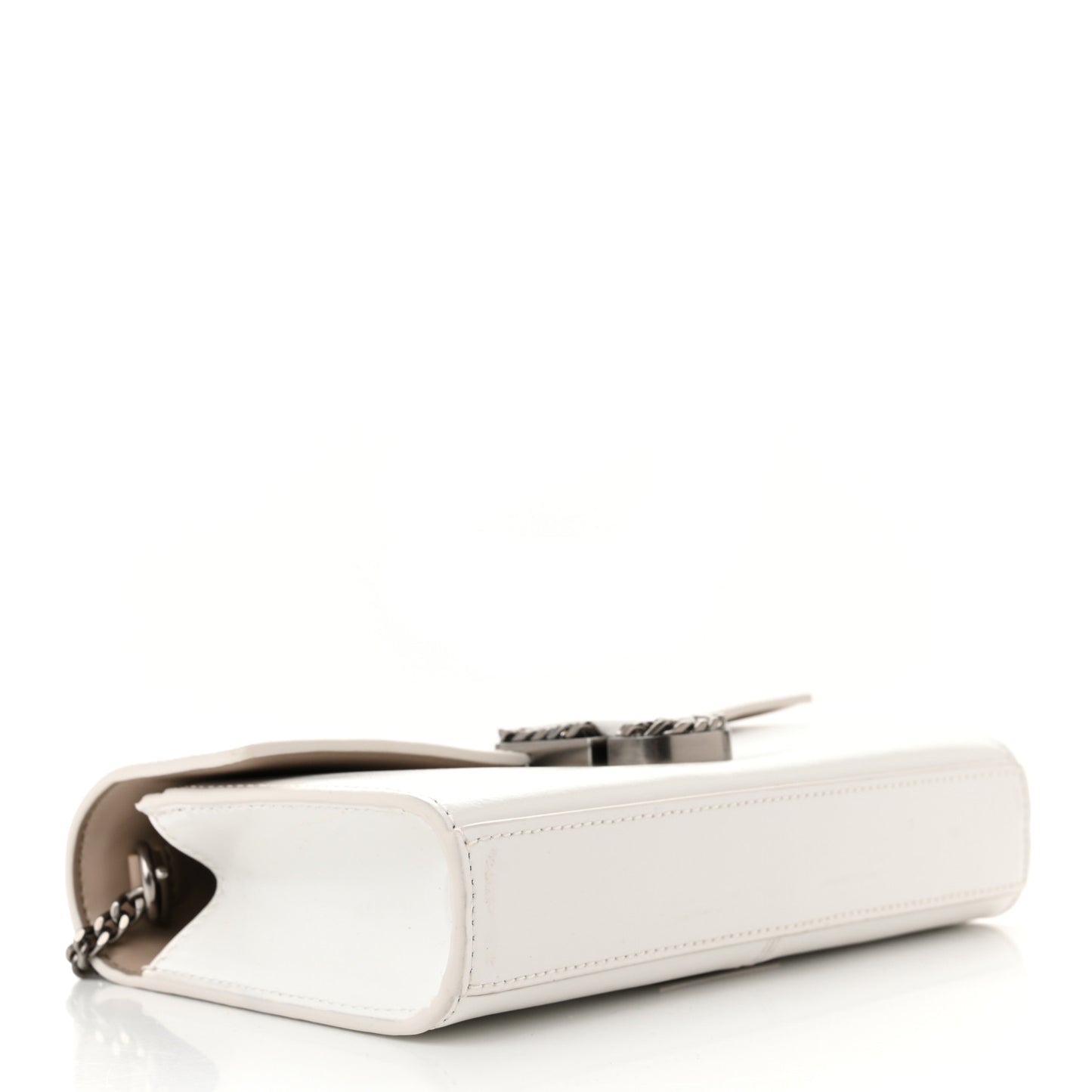 Calfskin Saint Marc Chain Wallet White