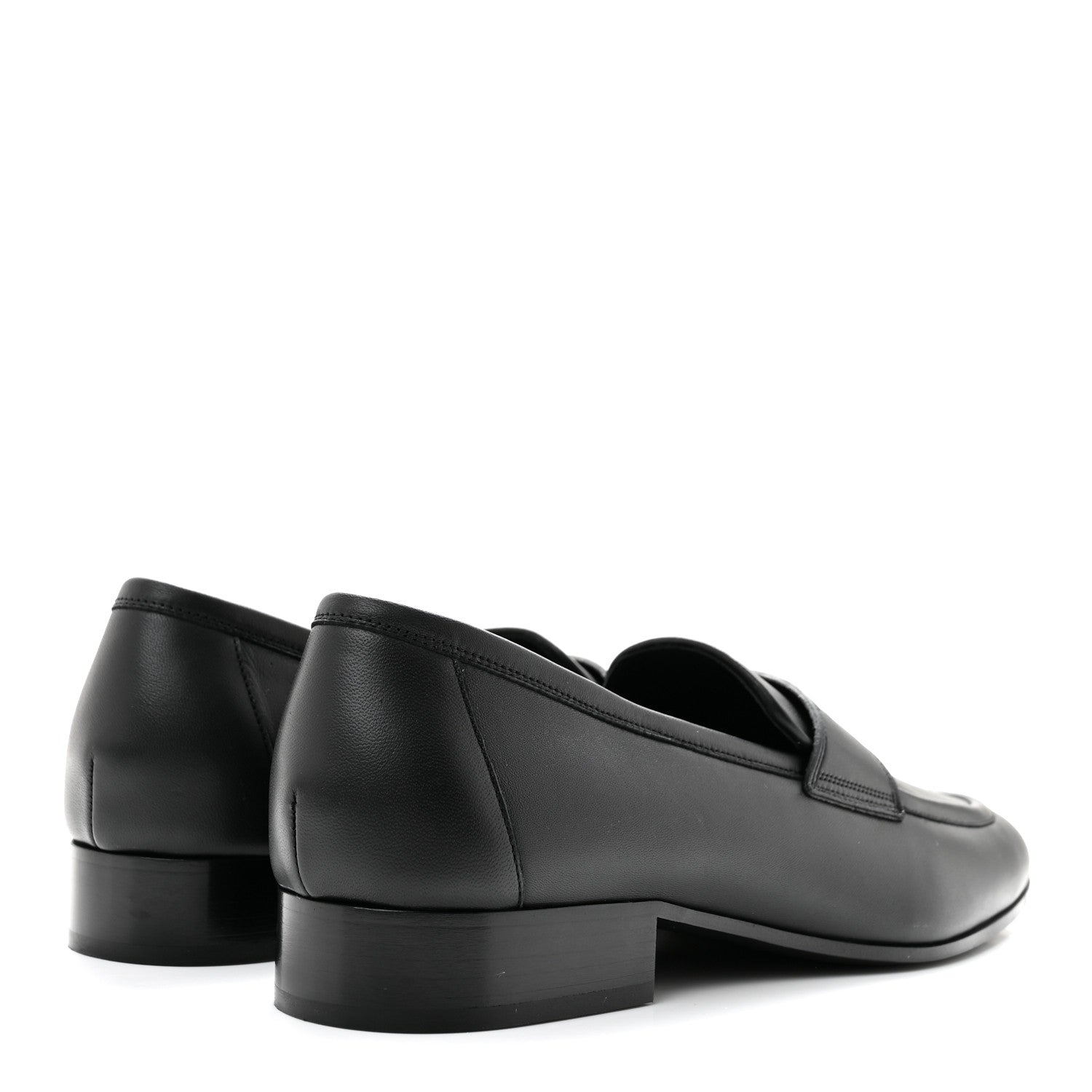 Chanel Lambskin Mens Stitched CC Loafers 42 Black 5 of 9