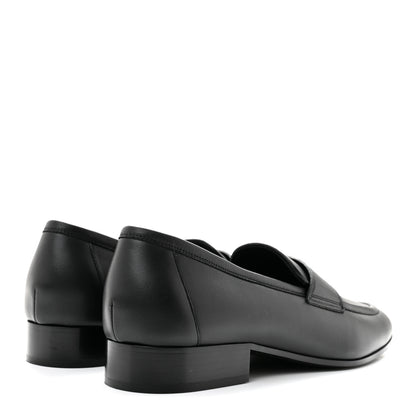 Chanel Lambskin Mens Stitched CC Loafers 42 Black 5 of 9
