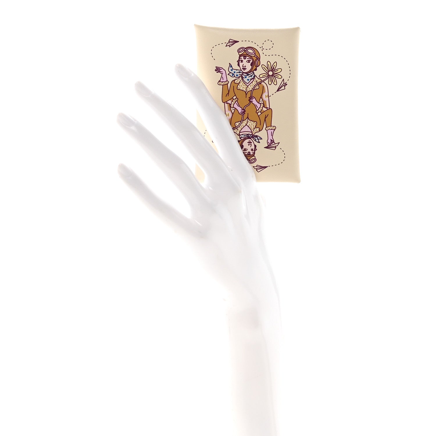 Hermes Swift Aviatrice Printed Calvi Card Case Nata 2 of 8