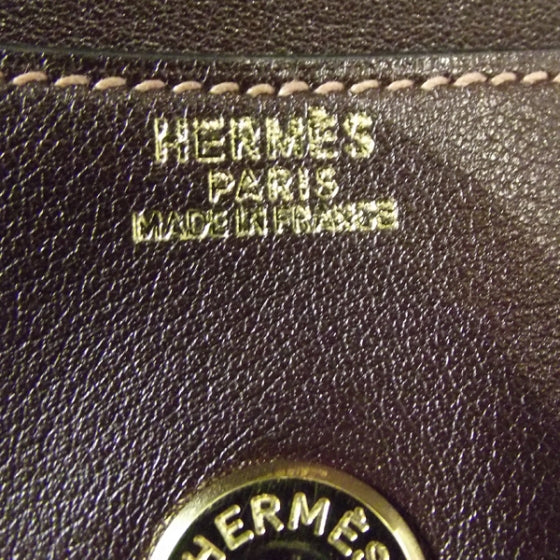 Hermes Chevre Leather Pochette Rio Brown 7 of 9