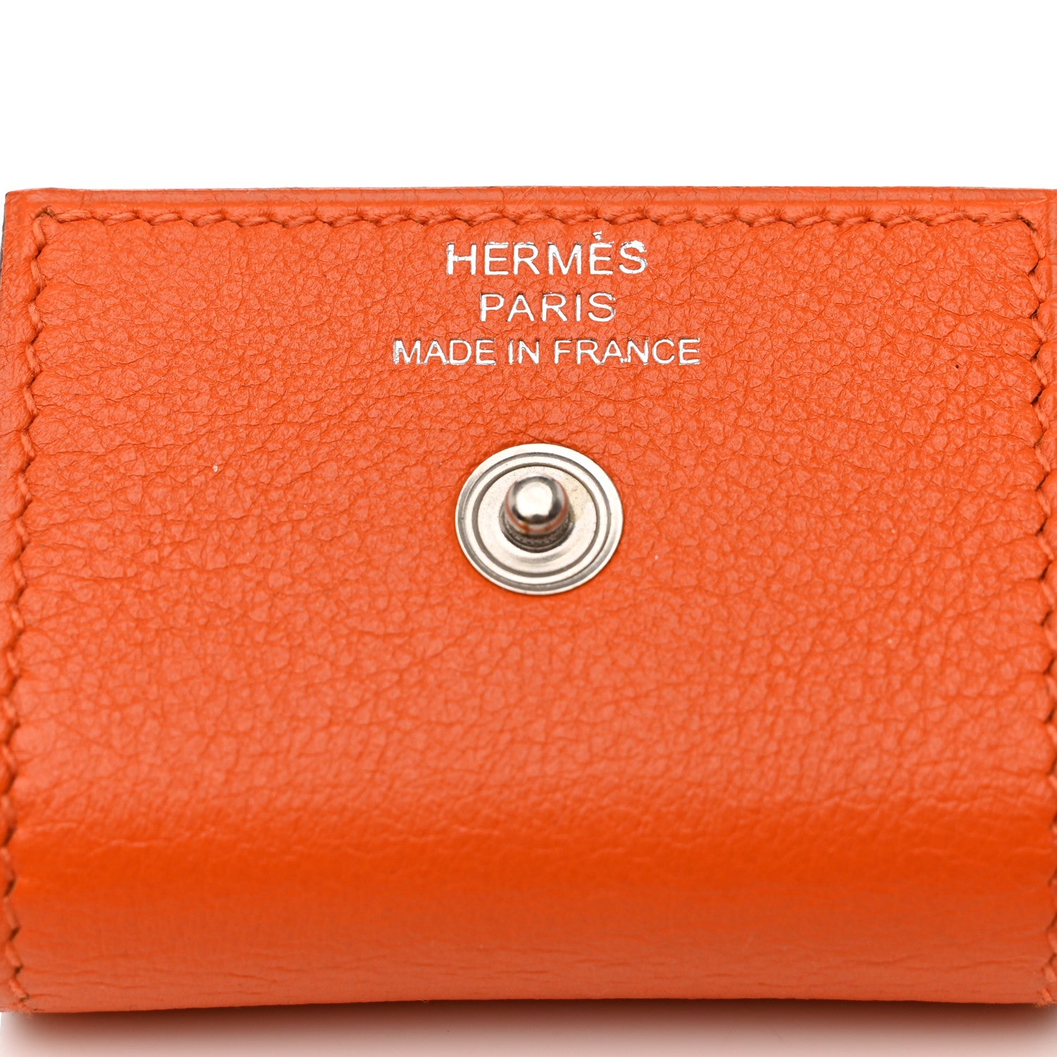 Hermes Chevre Mysore Post It Notepad Holder PM Orange 4 of 7