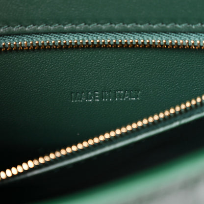 Balenciaga Shiny Calfskin Crocodile Embossed Small Hourglass Top Handle Bag Forest Green 7 of 12