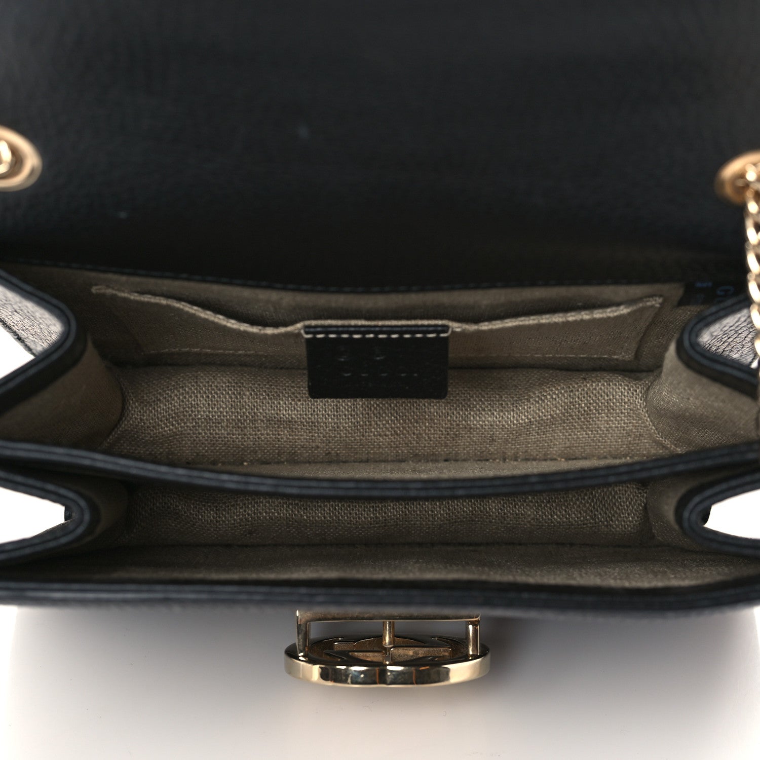 Gucci Dollar Calfskin Small Interlocking G Shoulder Bag Black 5 of 10