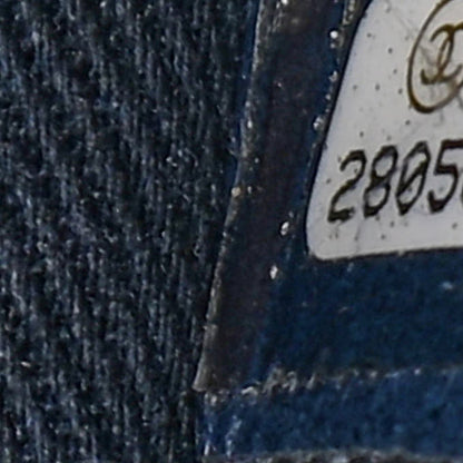Chanel Lurex Canvas Medium Deauville Tote Navy Blue Gold 7 of 18