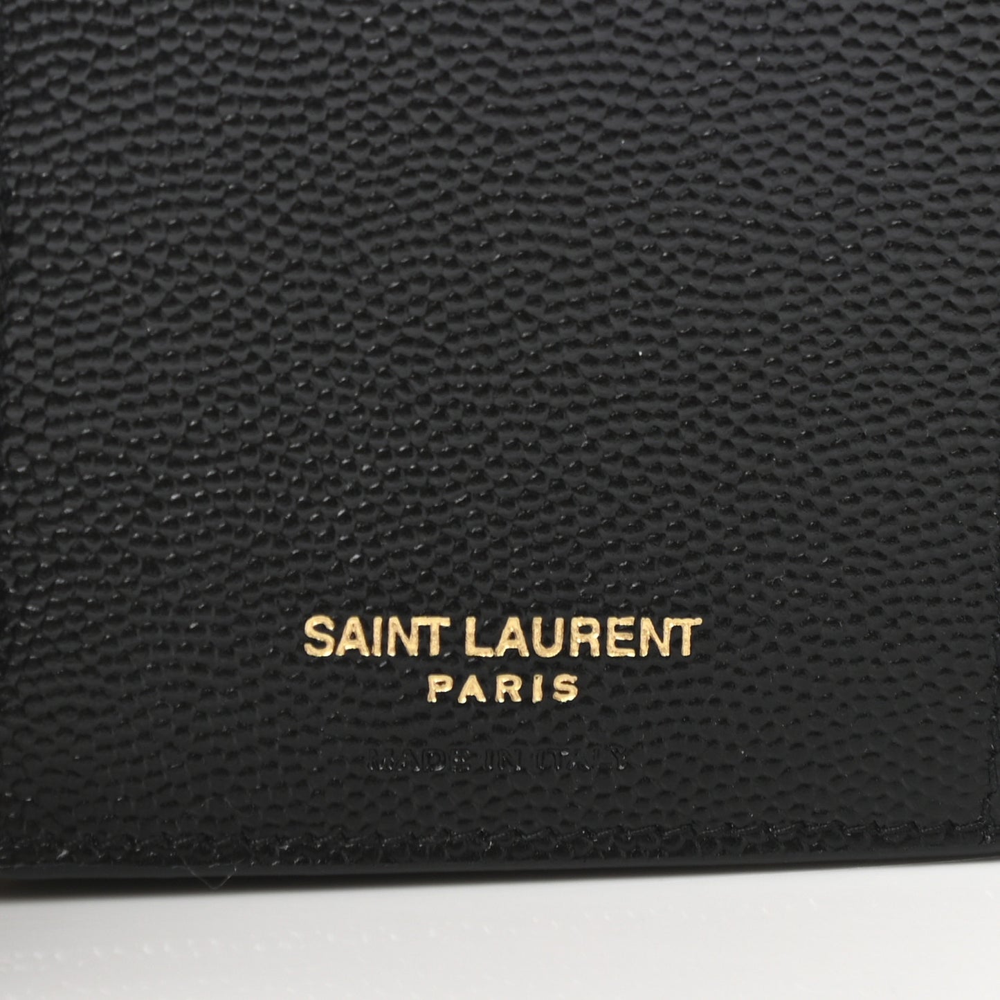 Grain De Poudre Matelasse Chevron Monogram Compact Tri Fold Wallet Black