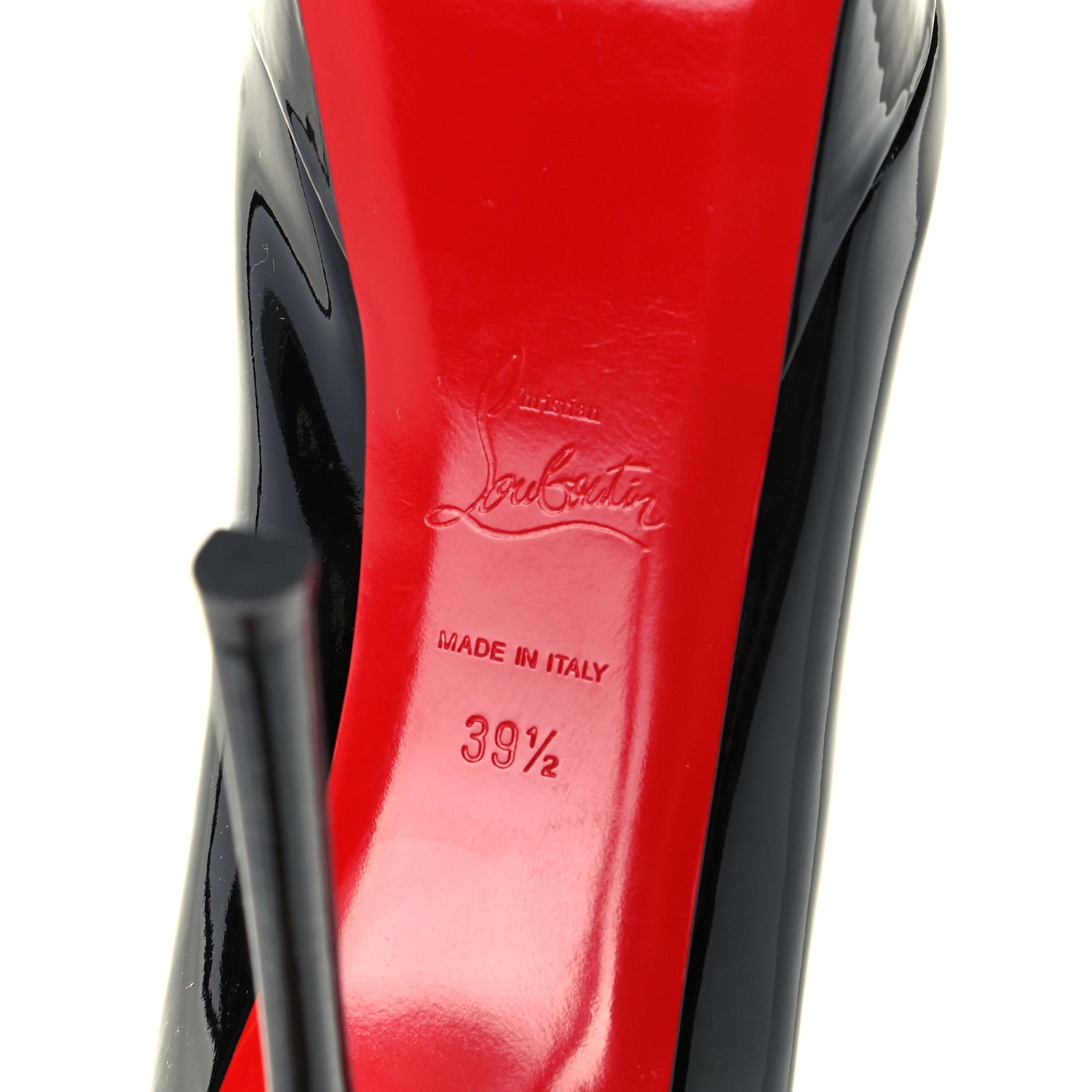 Christian Louboutin Patent Fetish Peep 130 Pumps 39.5 Black 8 of 9