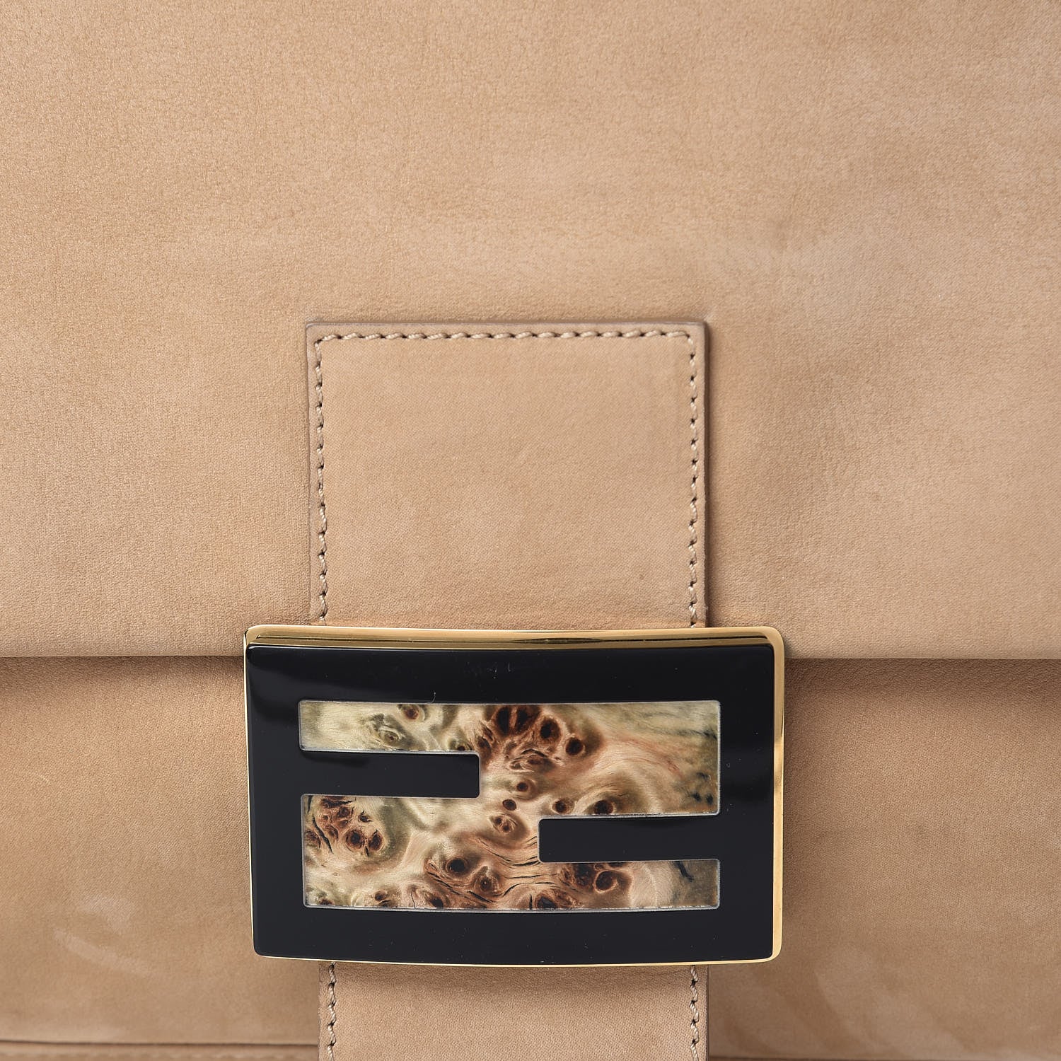 Fendi Vitello Savana Big Mama Baguette Caramello Tartaruga Natural 9 of 14