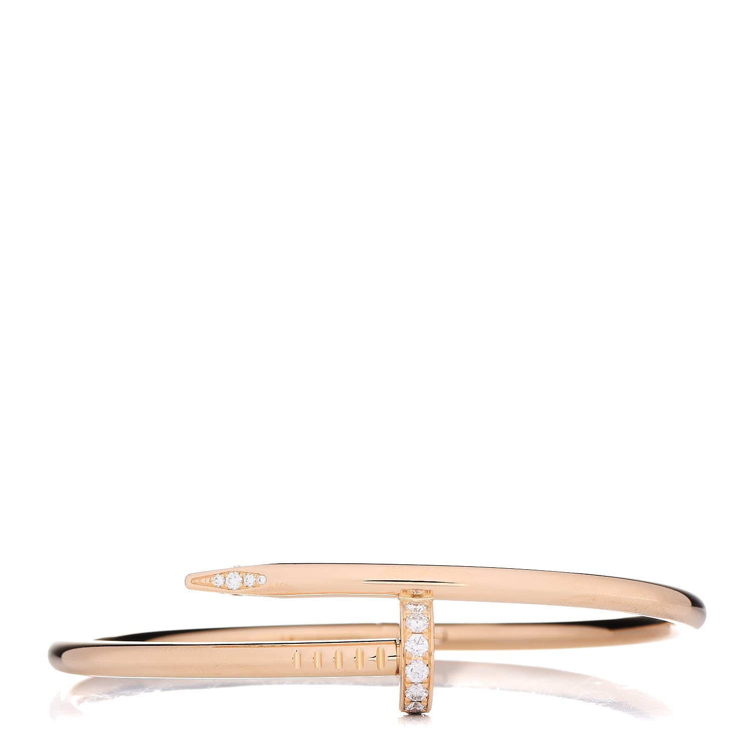 Cartier 18K Yellow Gold Diamond Juste Un Clou Bracelet 17 1 of 5