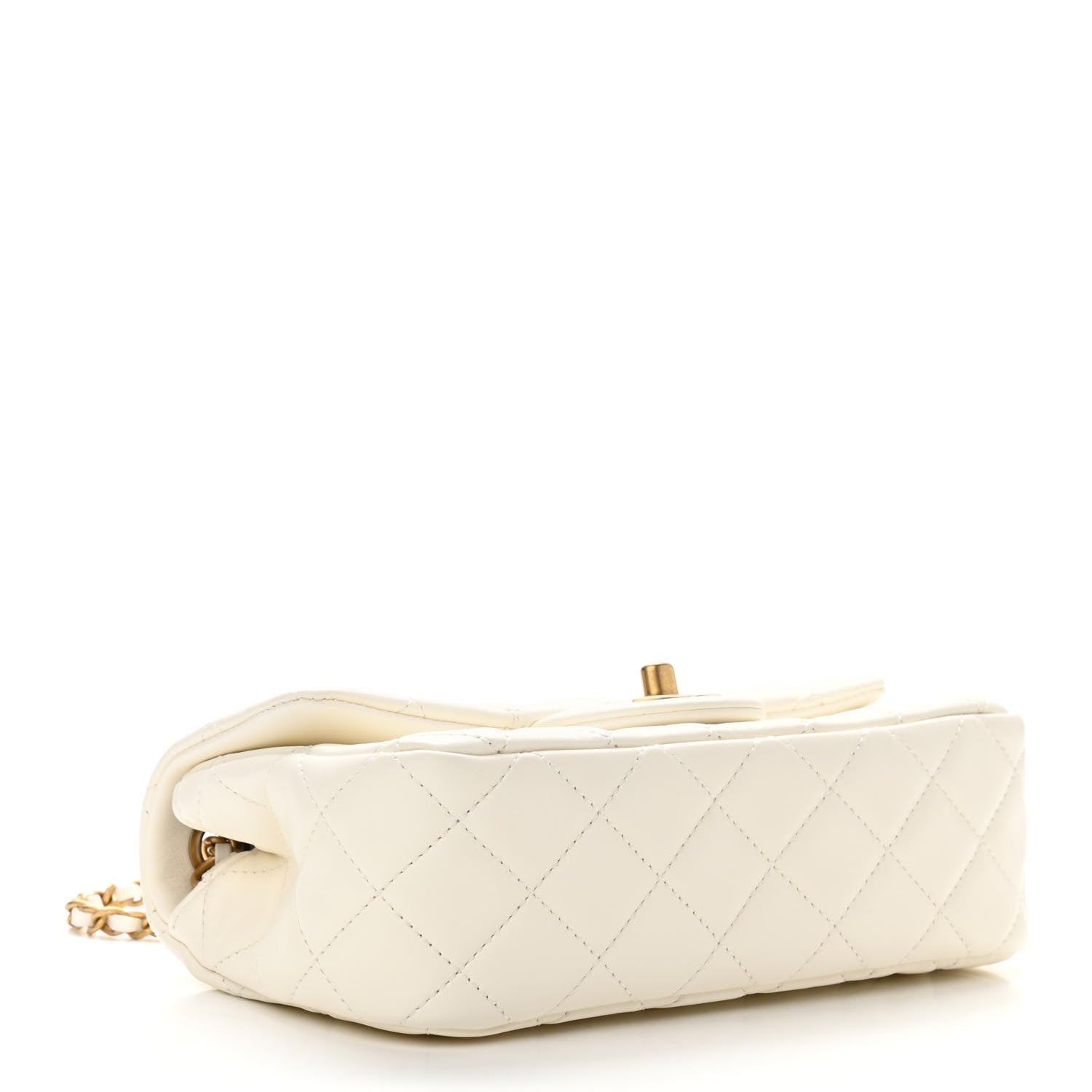 Chanel Lambskin Quilted Mini Rectangular Pearl Crush Flap White 4 of 11