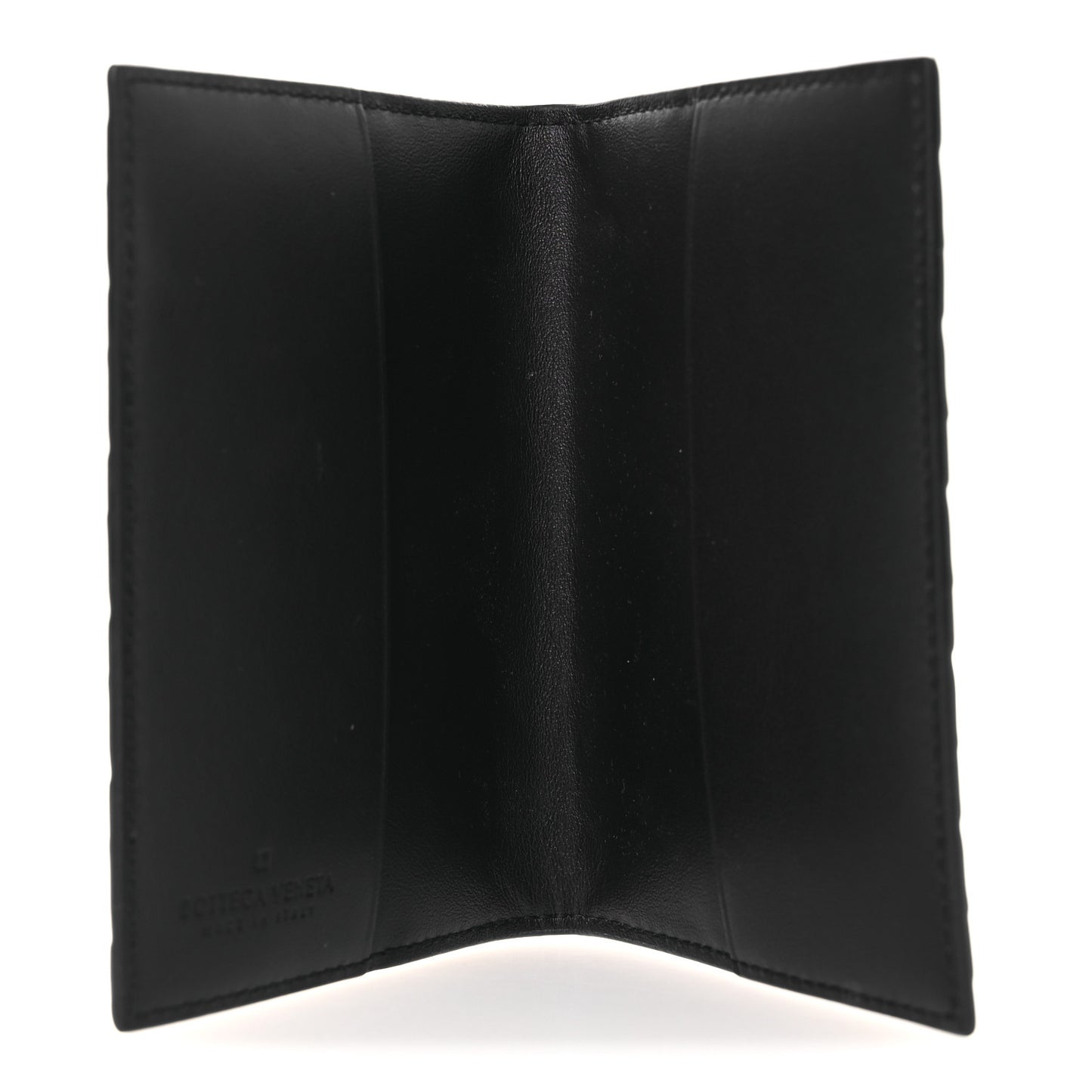 Nappa Intrecciato Passport Case Black