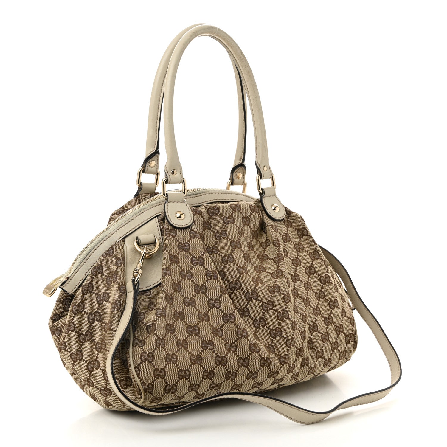 Gucci Monogram Medium Sukey Boston Off White 3 of 13