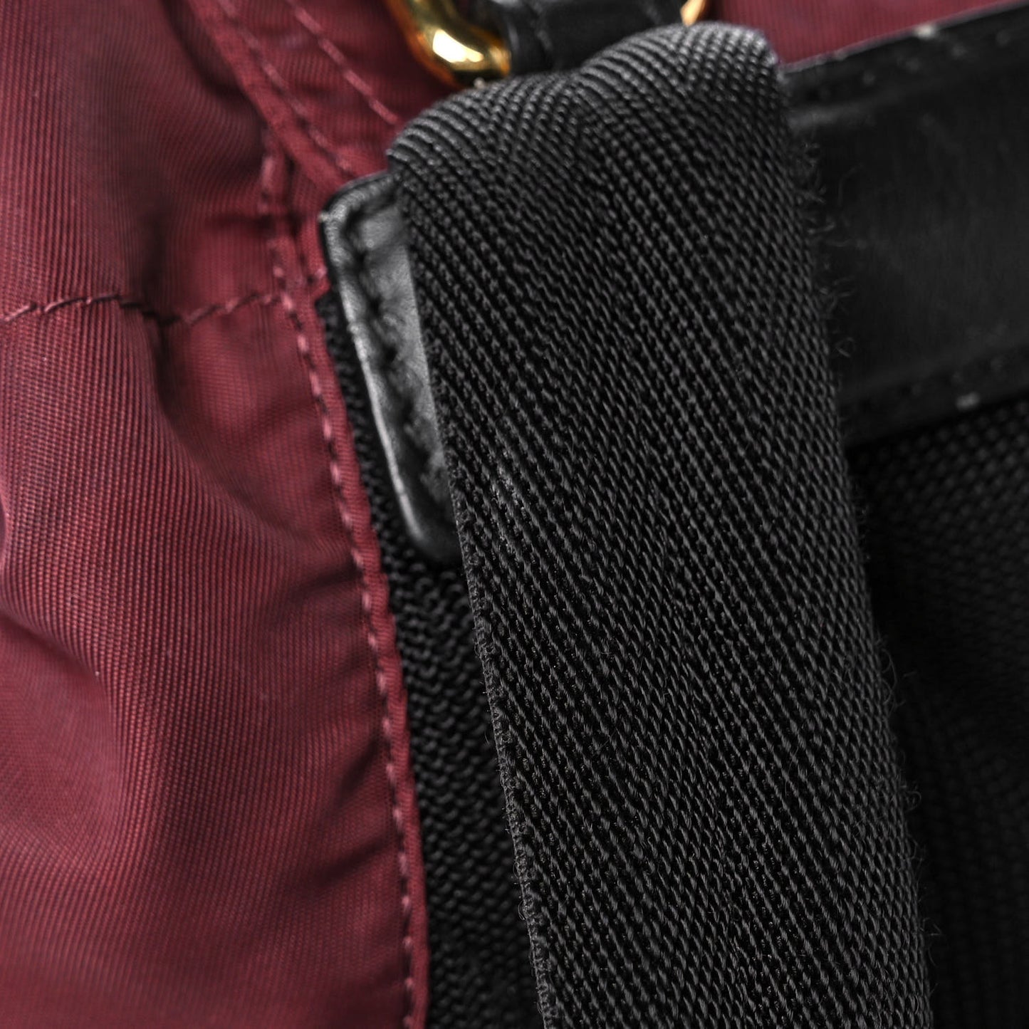 Nylon Medium Rucksack Backpack Burgundy Red