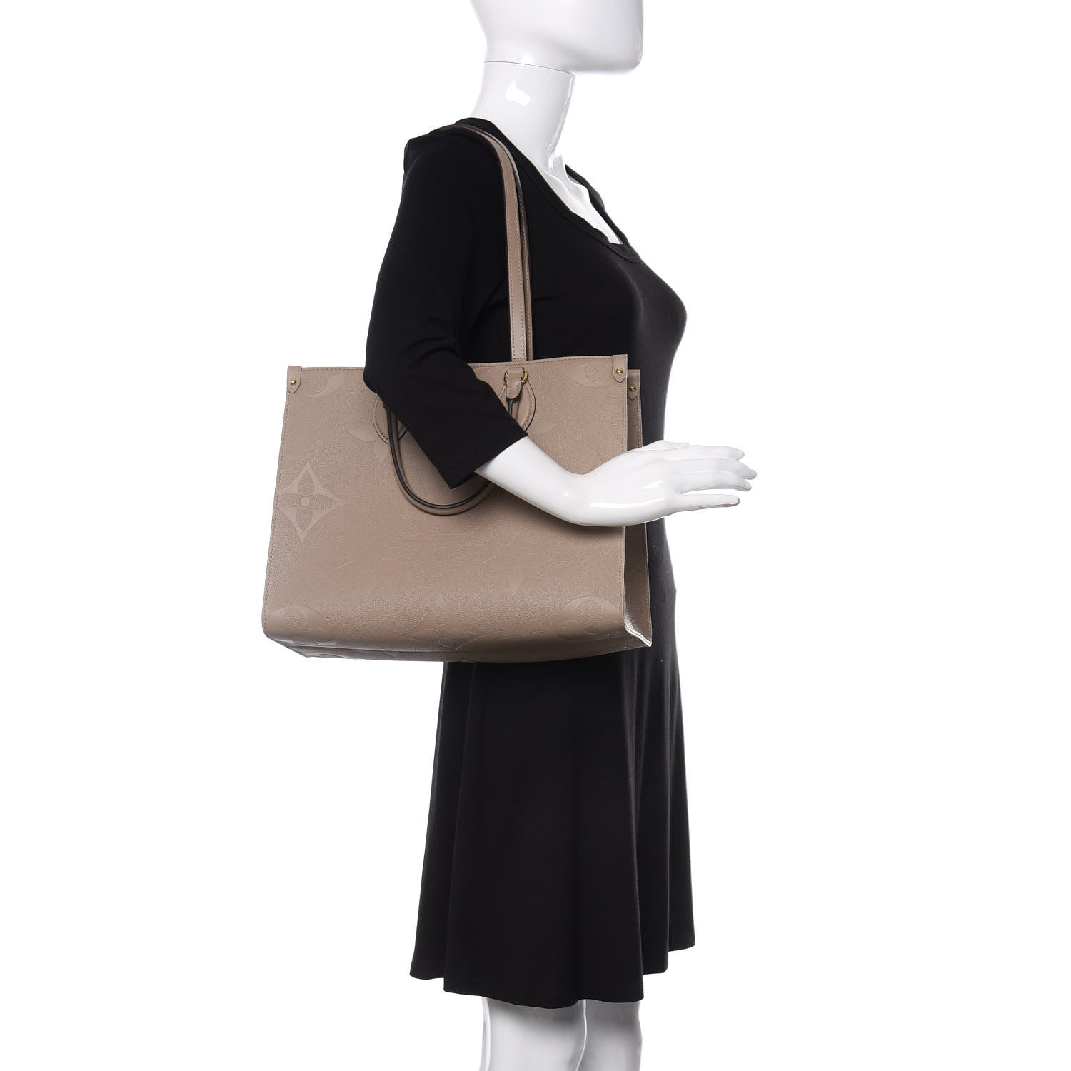 Louis Vuitton Empreinte Monogram Giant Onthego MM Tourterelle 2 of 10
