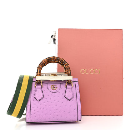 Gucci Ostrich Web Mini Diana Tote Bag Purple 11 of 11