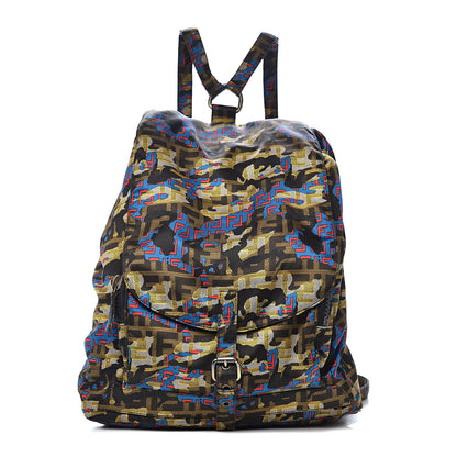 Fendi Nylon Vitello FF Print Backpack Multicolor 1 of 10